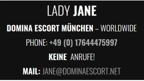 Lady Jane Domina Escort Service München